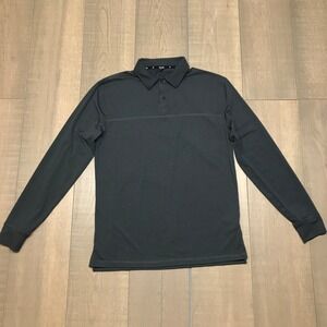 Public Rec Polo Shirt Mens Size S Gray Long Sleeve Performance Golf Stretch Prep